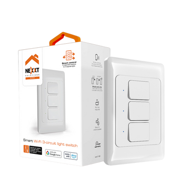 Nexxt Smart Wi-Fi 3 Circuit Light Switch (NHE-T100)